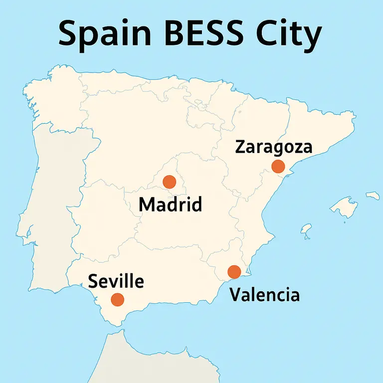 Top Spain BESS Cities