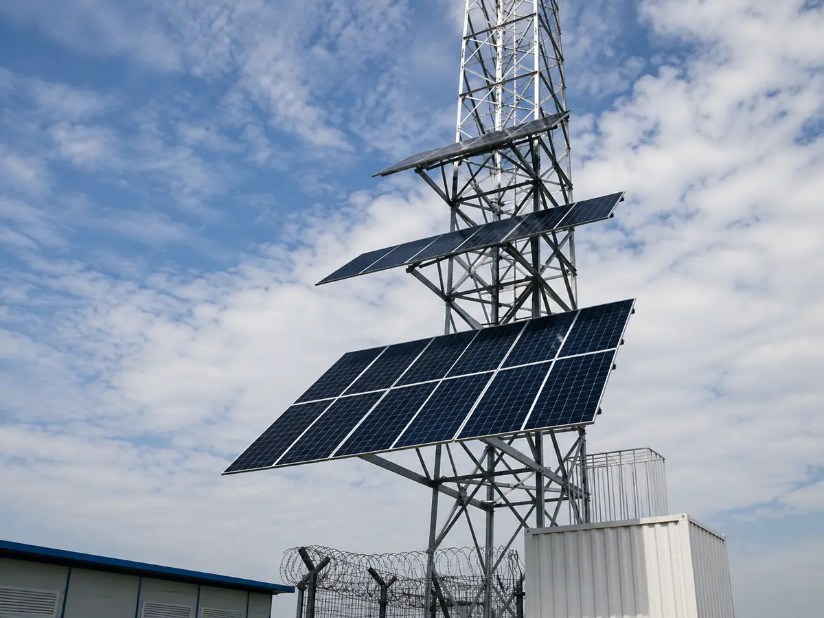 Solar Panel Tower Mount Systems for Telecom Sites